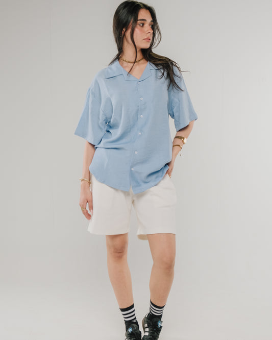 Sky blue linen shirt