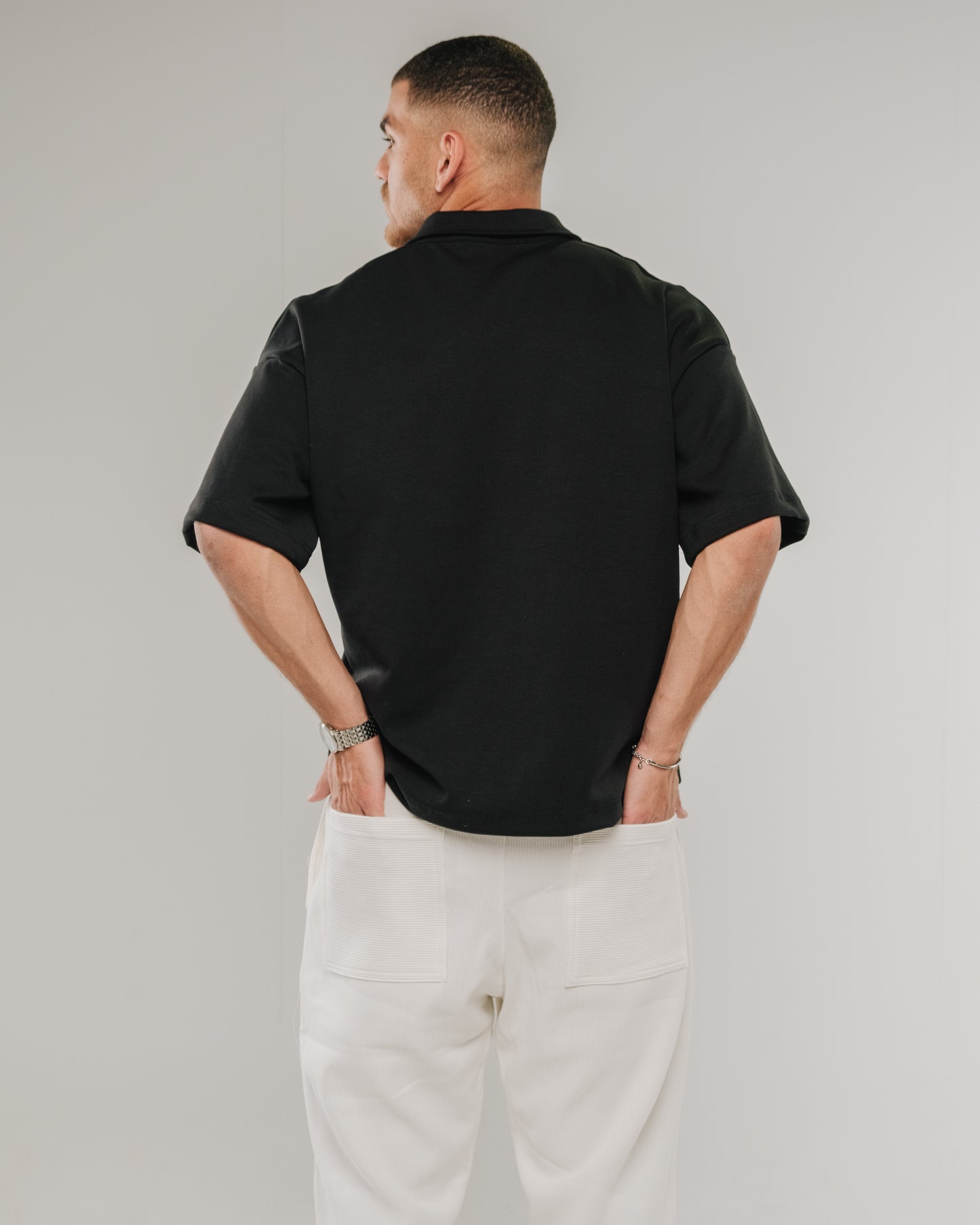 Black Oversized Polo