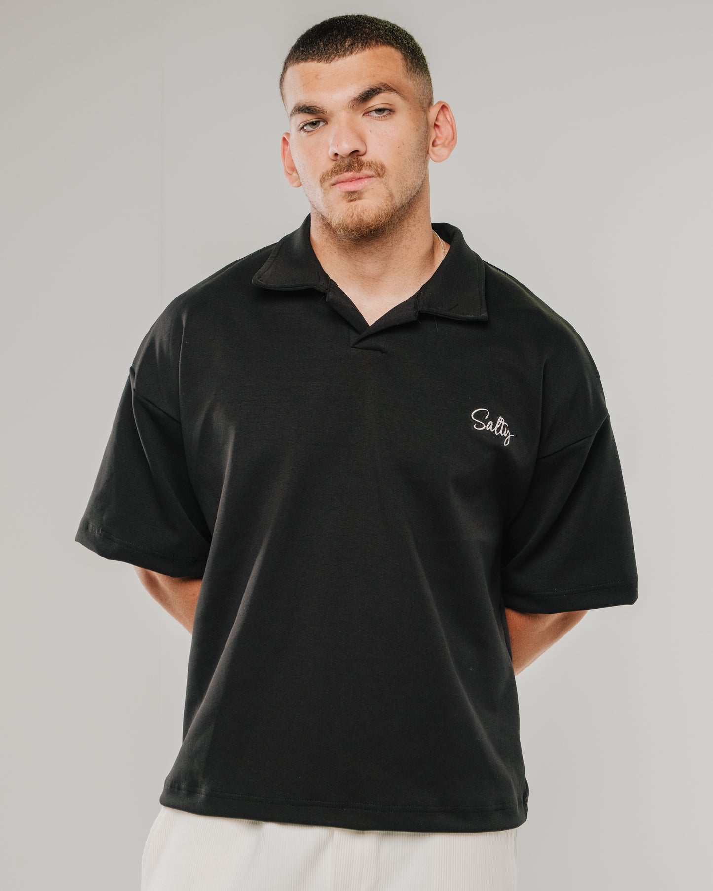 Black Oversized Polo